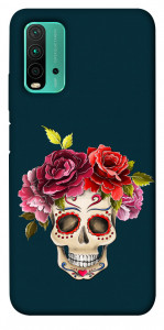 Чехол Flower skull для Xiaomi Redmi 9T