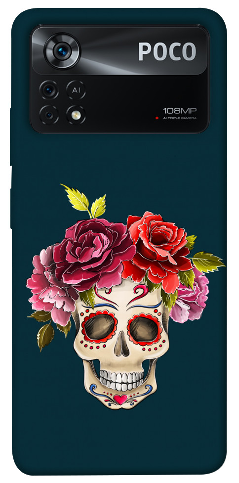 

Чехол Flower skull для Xiaomi Poco X4 Pro 1424489