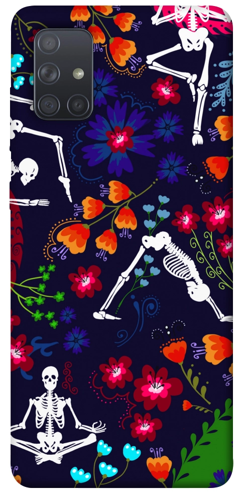 Чехол Yoga skeletons для Galaxy A71 (2020)