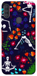 Чехол Yoga skeletons для Galaxy A11 (2020)