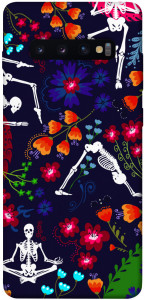 Чехол Yoga skeletons для Galaxy S10 Plus (2019)