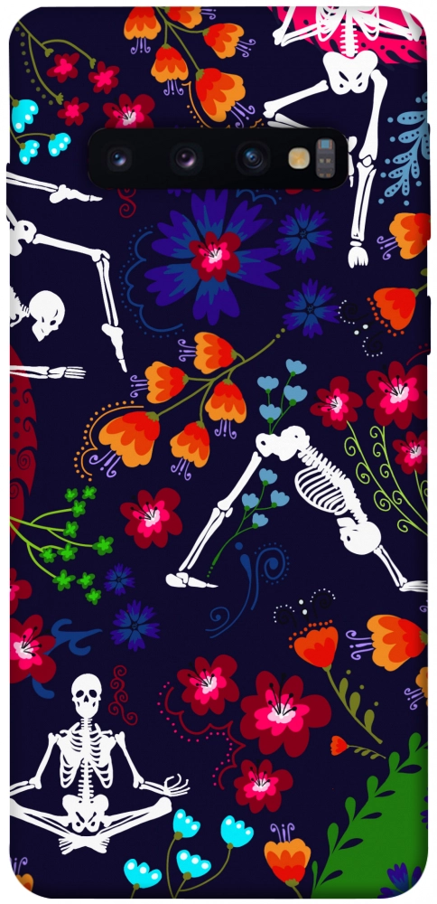 Чехол Yoga skeletons для Galaxy S10 (2019)