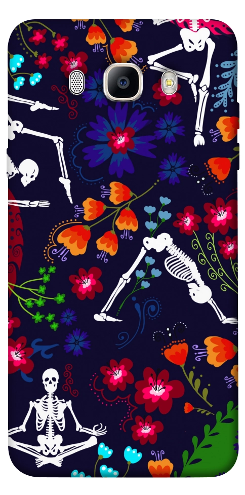 Чехол Yoga skeletons для Galaxy J7 (2016)