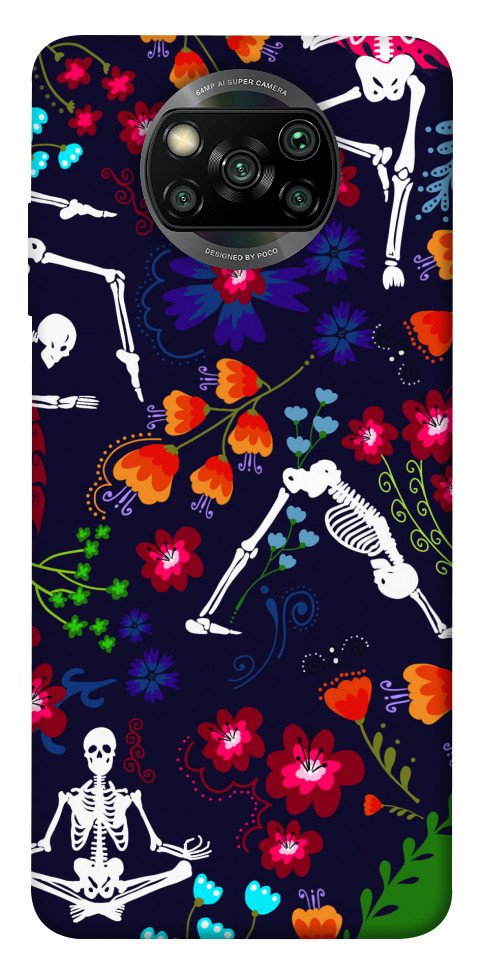 Чехол Yoga skeletons для Xiaomi Poco X3 NFC