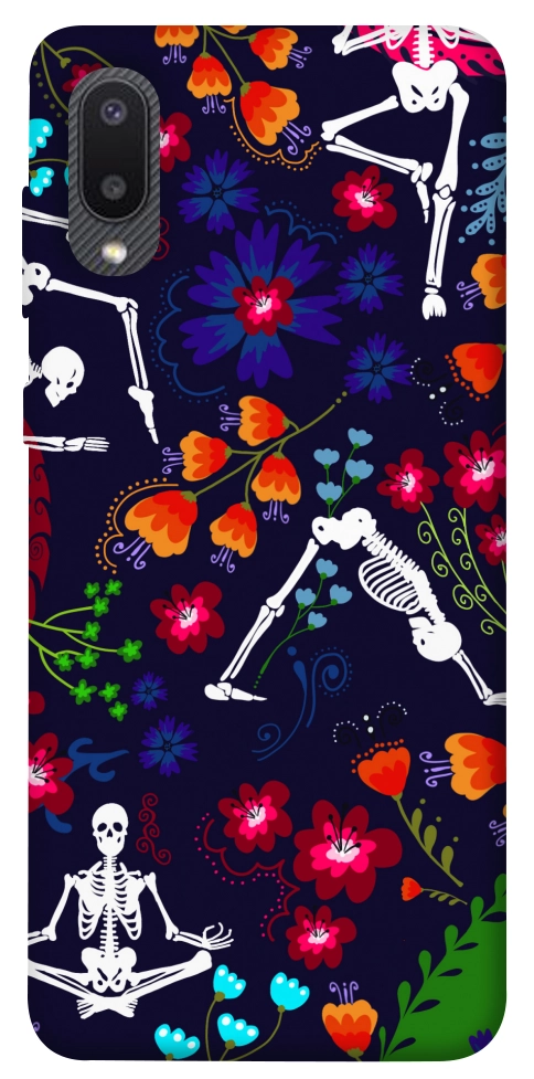 Чехол Yoga skeletons для Galaxy A02