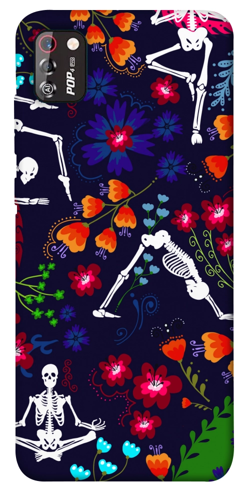 Чехол Yoga skeletons для TECNO POP 4 Pro