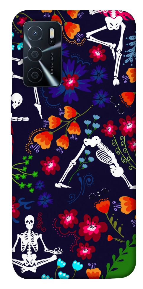 Чехол Yoga skeletons для Oppo A16