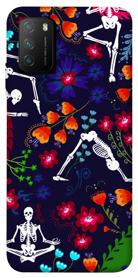 Чехол Yoga skeletons для Xiaomi Poco M3