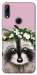 Чохол Raccoon in flowers для Huawei P Smart Z