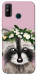 Чохол Raccoon in flowers для TECNO Spark 6 Go