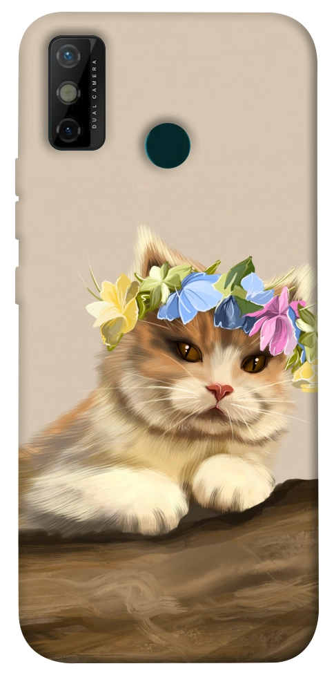 Чехол Cat in flowers для TECNO Spark 6 Go