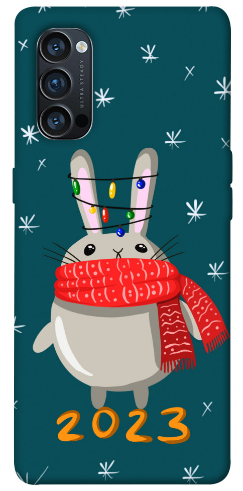 Чехол Новорічний кролик для Oppo Reno 4 Pro 5G