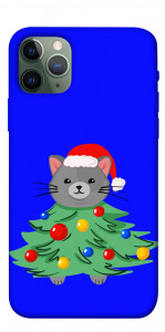 Чехол Новорічний котик для iPhone 11 Pro