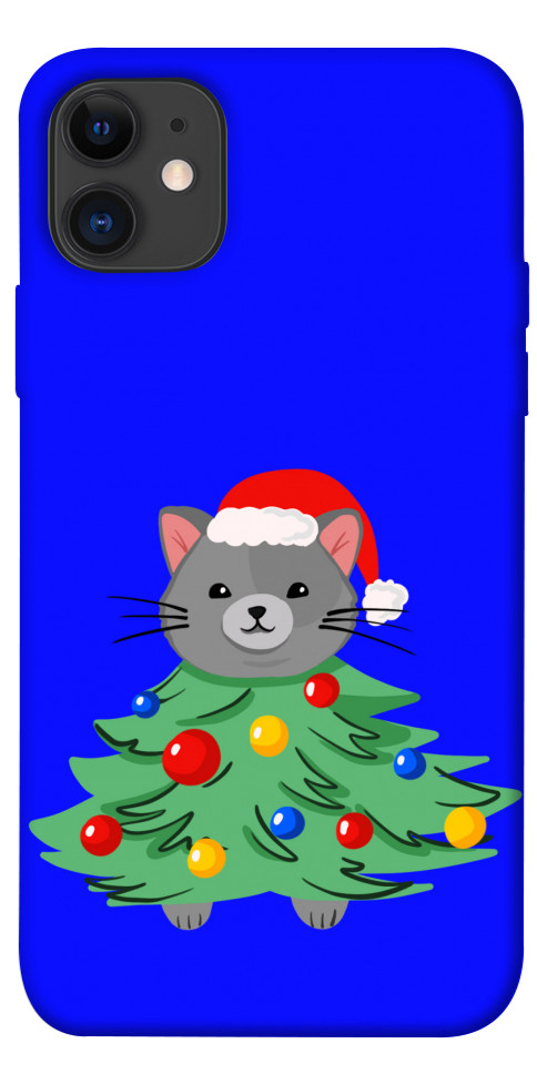 Чехол Новорічний котик для iPhone 11