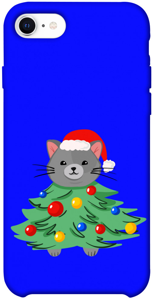 Чохол Новорічний котик для iPhone SE (2020)