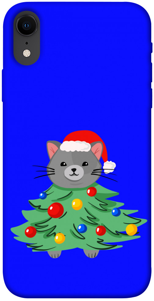Чехол Новорічний котик для iPhone XR