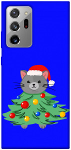 Чехол Новорічний котик для Galaxy Note 20 Ultra