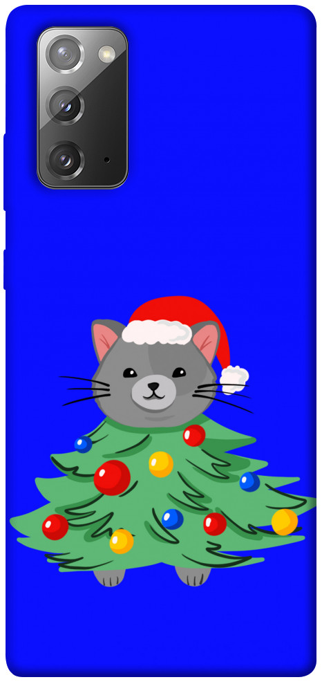Чехол Новорічний котик для Galaxy Note 20