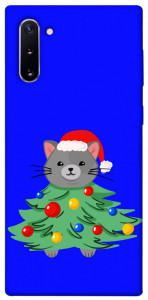 Чехол Новорічний котик для Galaxy Note 10 (2019)