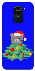 Чехол Новорічний котик для Xiaomi Redmi Note 9