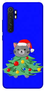Чехол Новорічний котик для Xiaomi Mi Note 10 Lite