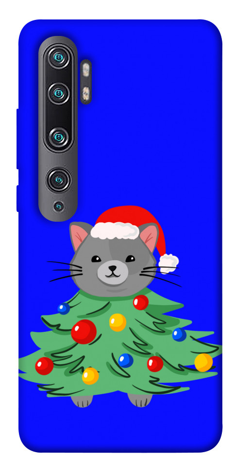 Чохол Новорічний котик для Xiaomi Mi Note 10
