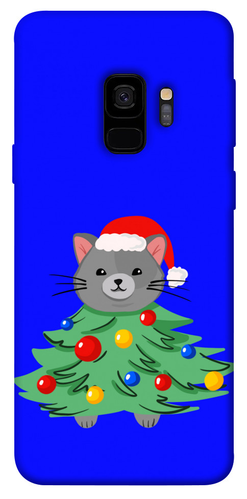 Чехол Новорічний котик для Galaxy S9