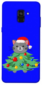 Чехол Новорічний котик для Galaxy A8 (2018)