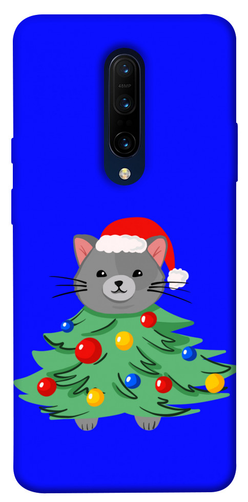 Чохол Новорічний котик для OnePlus 7 Pro