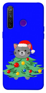 Чехол Новорічний котик для Realme 5 Pro