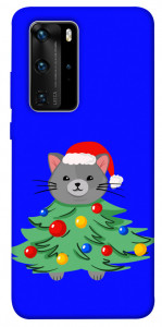 Чехол Новорічний котик для Huawei P40 Pro