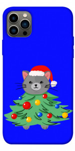 Чохол Новорічний котик для iPhone 12 Pro