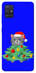Чохол Новорічний котик для Galaxy M51