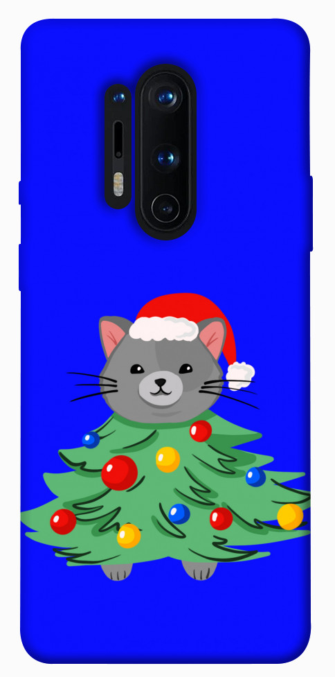 Чехол Новорічний котик для OnePlus 8 Pro