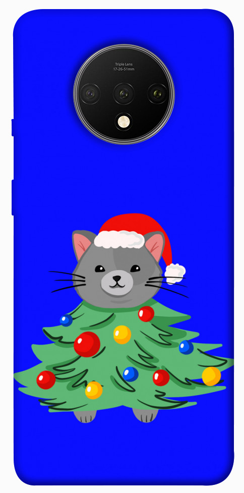 Чехол Новорічний котик для OnePlus 7T