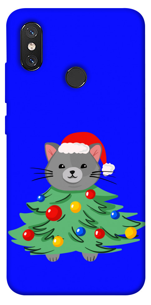 Чехол Новорічний котик для Xiaomi Mi 8