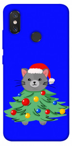 Чохол Новорічний котик для Xiaomi Mi 8