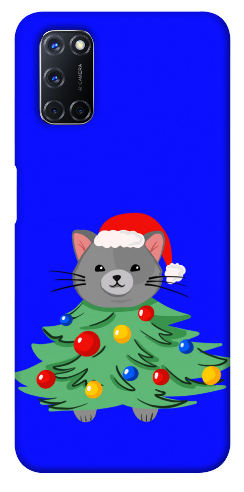 Чохол Новорічний котик для Oppo A72