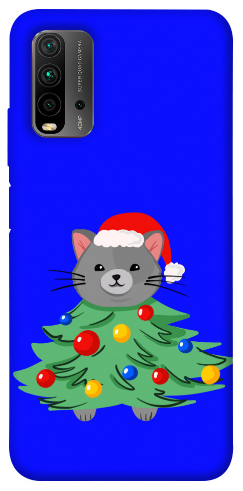 Чохол Новорічний котик для Xiaomi Redmi 9T