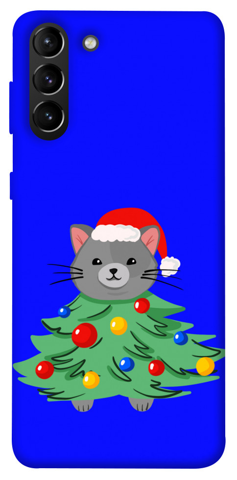 Чохол Новорічний котик для Galaxy S21+