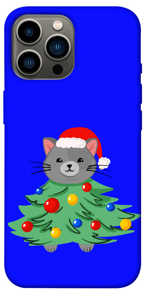 Чохол Новорічний котик для iPhone 13 Pro Max
