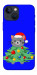 Чохол Новорічний котик для iPhone 13 mini