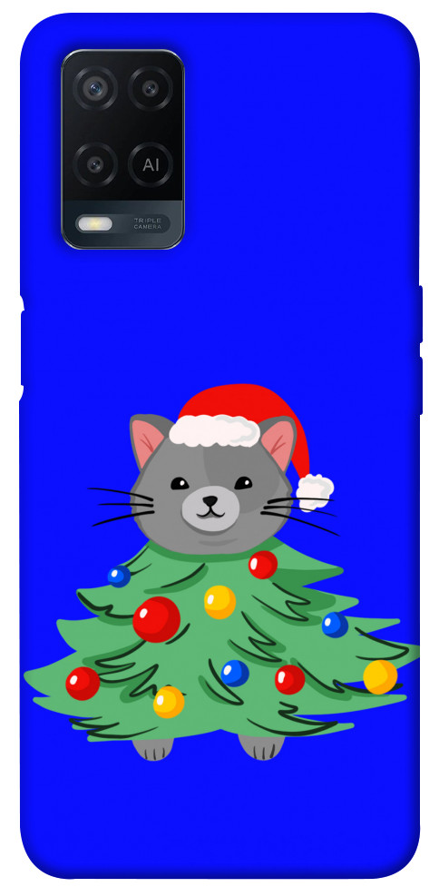 Чохол Новорічний котик для Oppo A54 4G