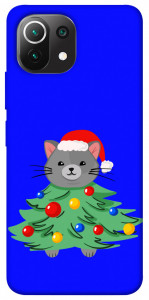 Чехол Новорічний котик для Xiaomi Mi 11 Lite