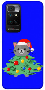 Чехол Новорічний котик для Xiaomi Redmi 10