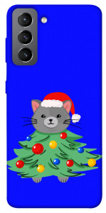 Чехол Новорічний котик для Galaxy S21 FE