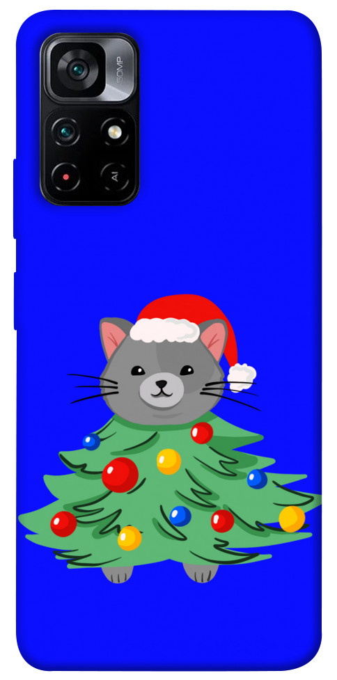 Чехол Новорічний котик для Xiaomi Poco M4 Pro 5G