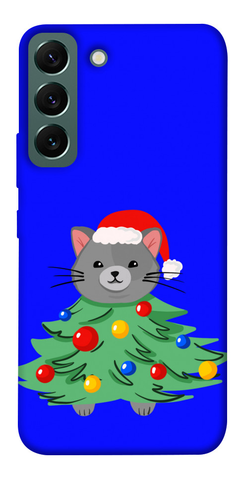 Чехол Новорічний котик для Galaxy S22