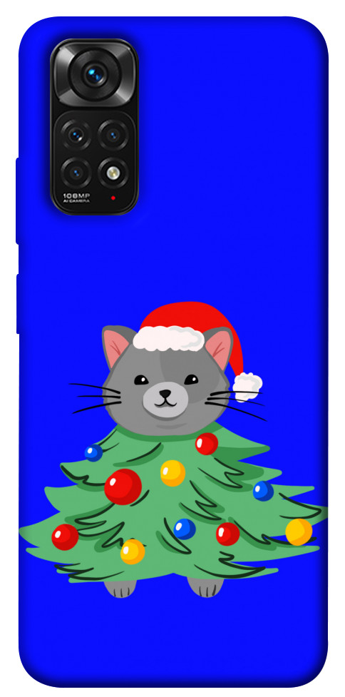 Чехол Новорічний котик для Xiaomi Redmi Note 11 (Global)