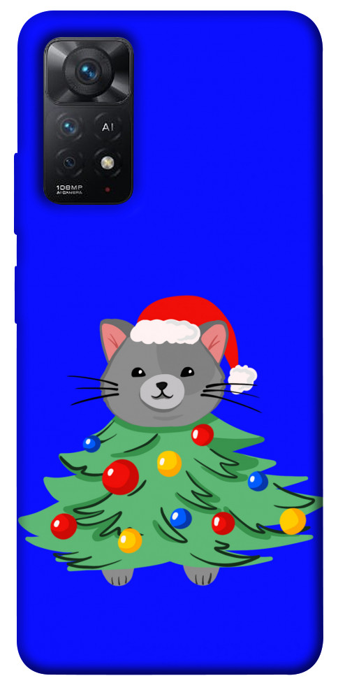 Чохол Новорічний котик для Xiaomi Redmi Note 11 Pro